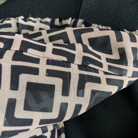 Banana Republic Lattice Print Chiffon Tank Dress In Brown & Black - Picture 9 of 10